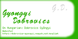 gyongyi dobrovics business card