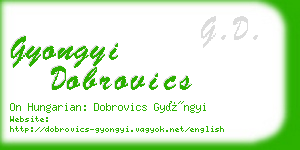 gyongyi dobrovics business card